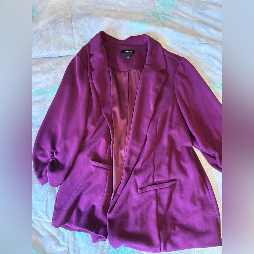 torrid Plum Open-Front Blazer